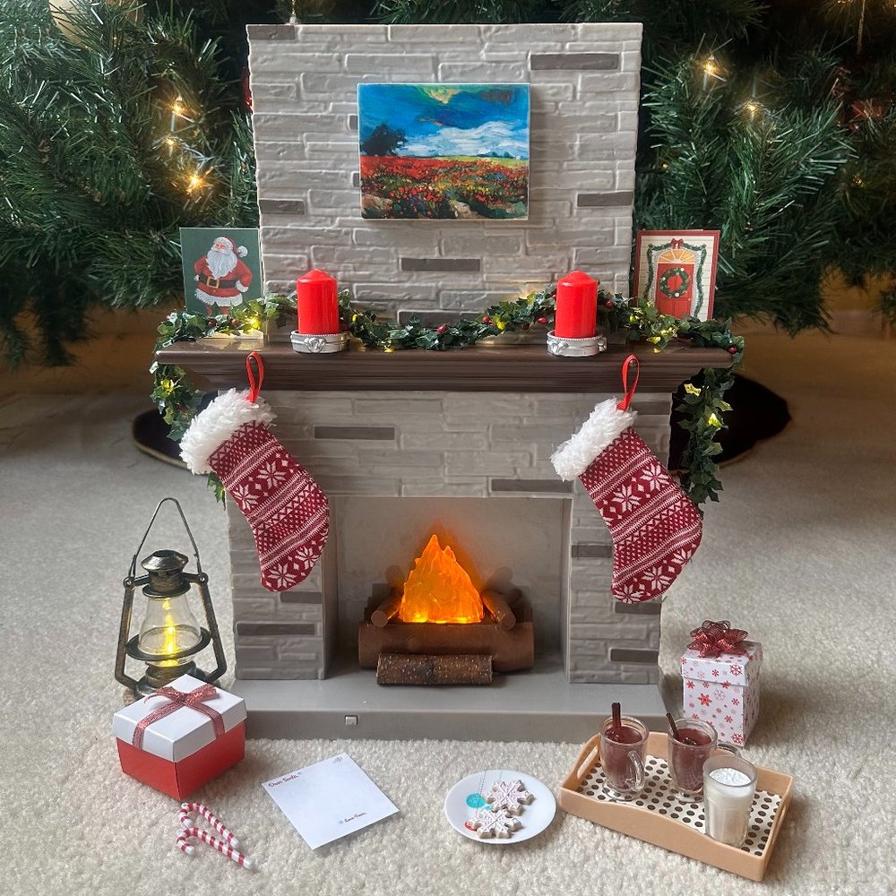 24pc Our Generation Fireplace Holiday Accessories 18" Doll Set American Girl